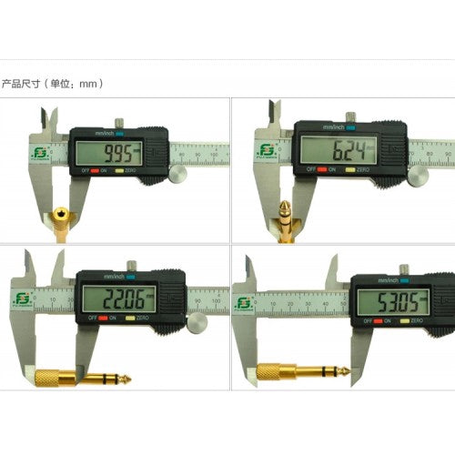 【2PCS】Gold Plated 6.5mm to 3.5mm Jack Converter Plug Stereo Audio Adapter (2 pcs) - Reco Music Malaysia