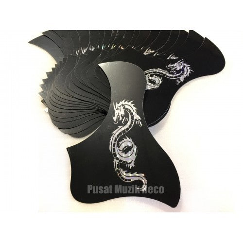 RM D12 Acoustic Guitar Pickguard, Silver Dragon - Reco Music Malaysia