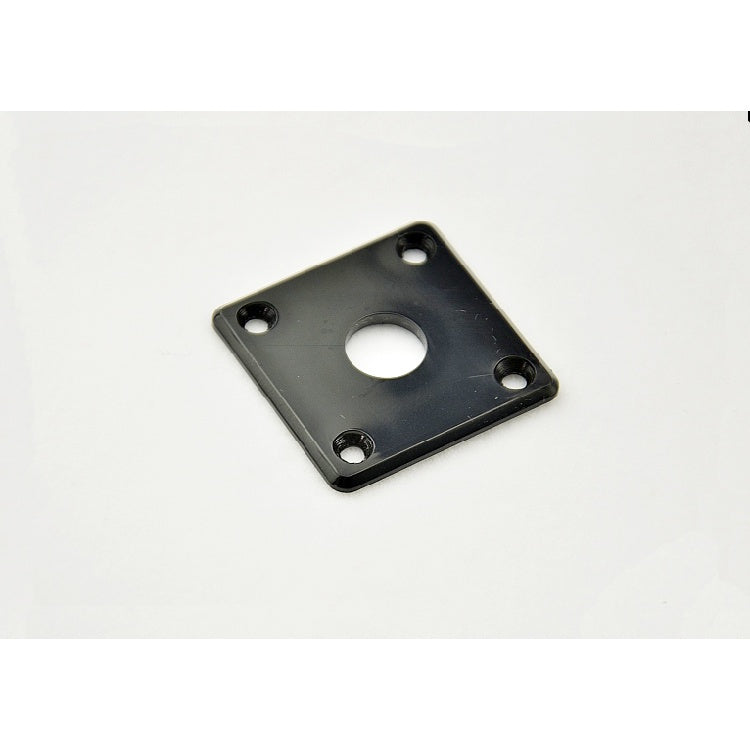 RM Plastic Square / Rectangular Electric Guitar Jack Plate Black / Creme Color