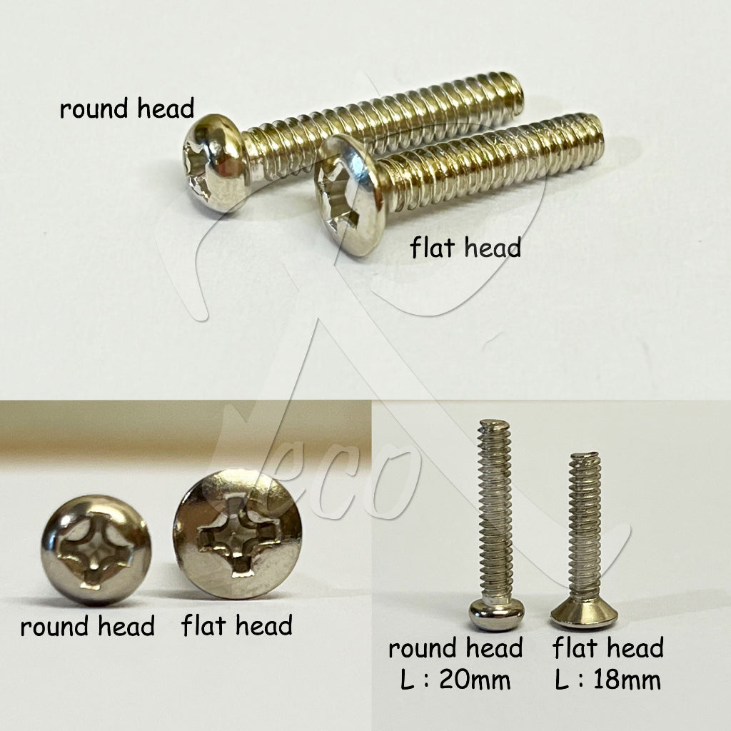 【6pcs】 RM Electric Guitar Single Coil Pickups Height Adjusting Screws with Spring (Black / Chrome / Gold) - Reco Music Malaysia
