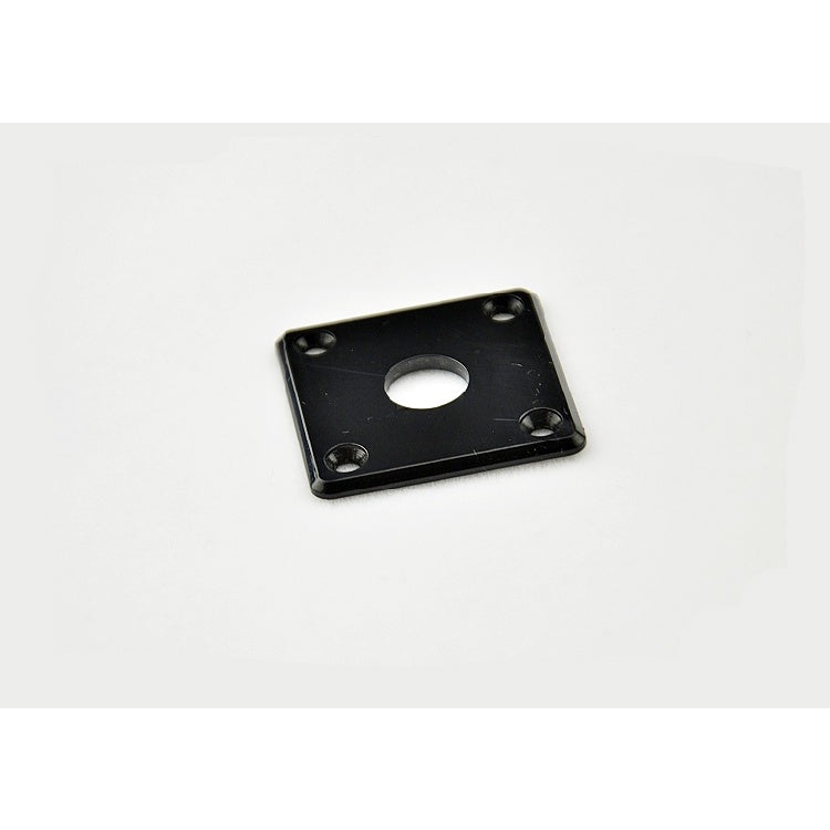 RM Plastic Square / Rectangular Electric Guitar Jack Plate Black / Creme Color