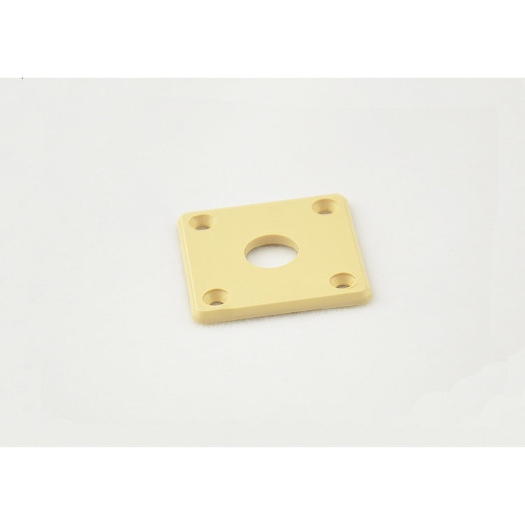 RM Plastic Square / Rectangular Electric Guitar Jack Plate Black / Creme Color