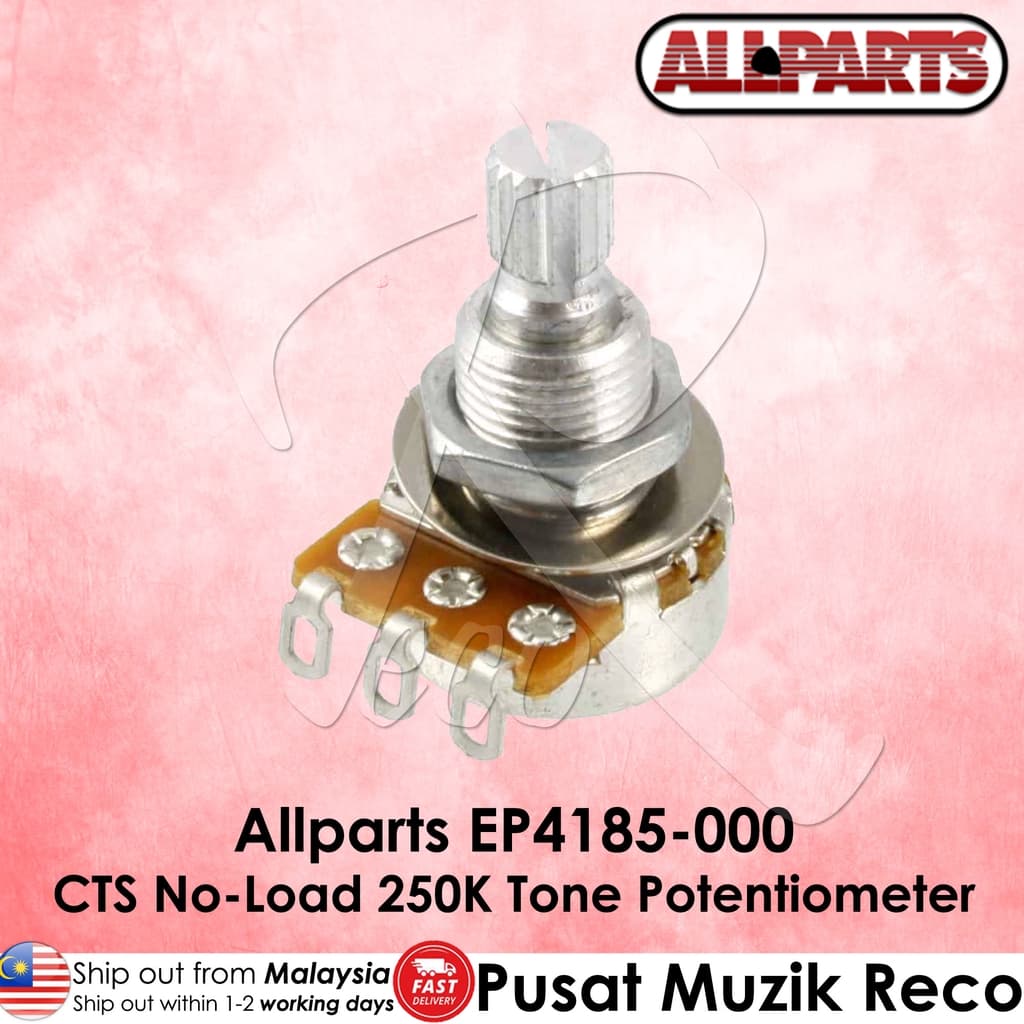 *AllParts EP-4185-000 CTS No-Load 250K Split Shaft Guitar Potentiometer(EP4185000) - Reco Music Malaysia