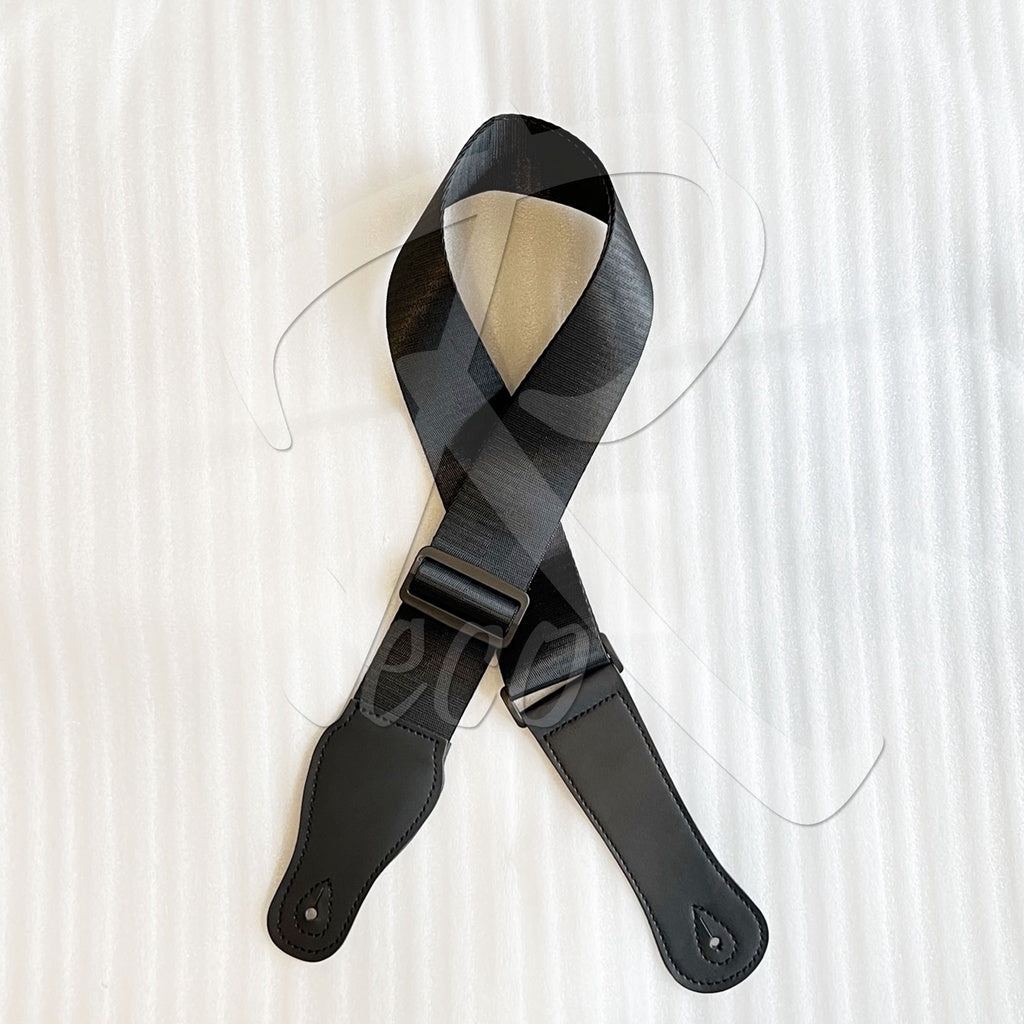 RM Basic Black Acoustic Electric Guitar Strap Seatbelt Material - Reco Music Malaysia