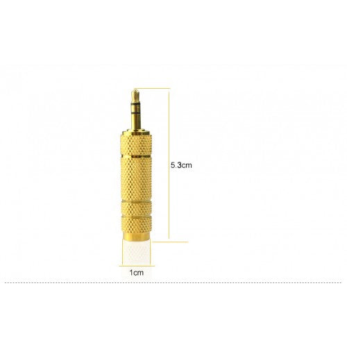 【2PCS】RM Gold Plated 3.5mm to 6.5mm Jack Converter Plug Stereo Audio Adapter - Reco Music Malaysia
