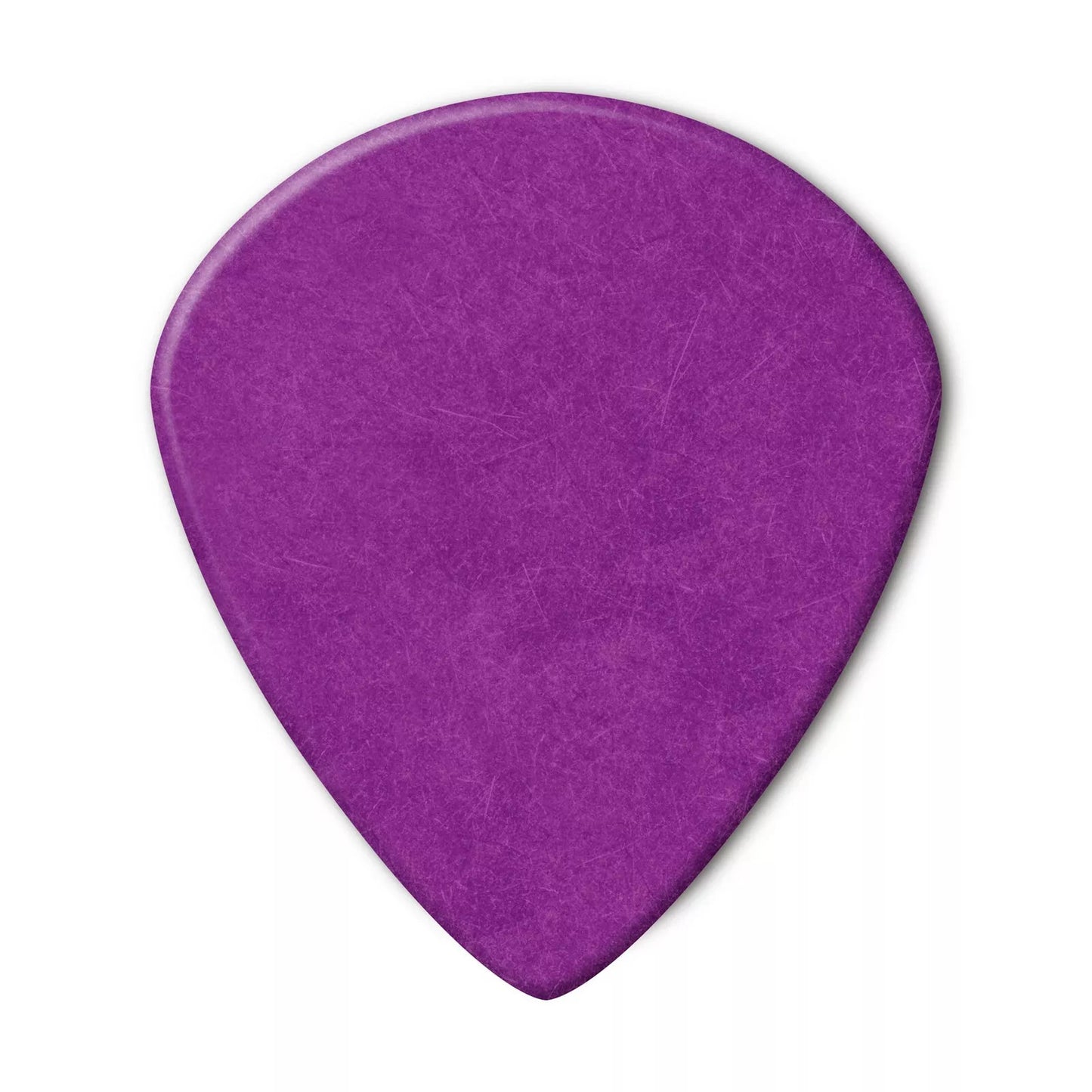Packaging of Dunlop Tortex Jazz III guitar picks with six pieces per pack, 1.14mm thickness, in a purple color with the Dunlop logo and product information.
