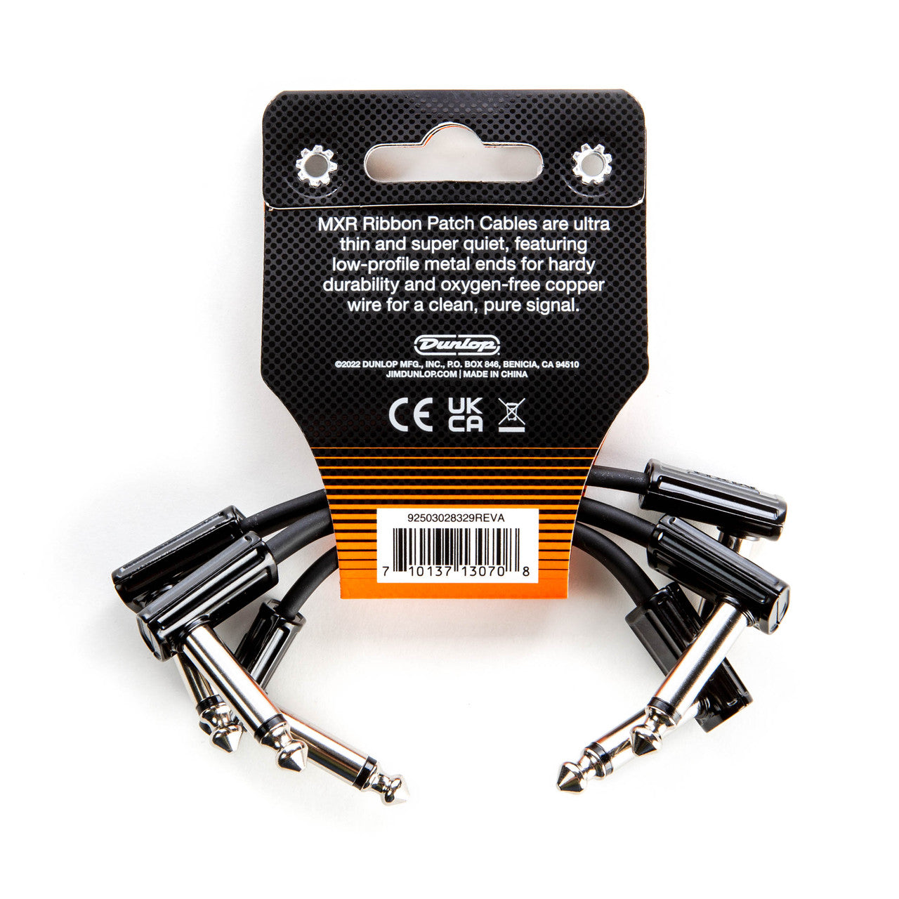Jim Dunlop MXR 3PDCPR03 3in FLAT RIBBON Guitar Effect Patch Cable Pack of 3pcs - Reco Music Malaysia