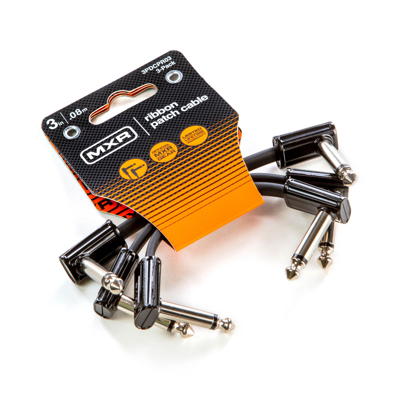 Jim Dunlop MXR 3PDCPR03 3in FLAT RIBBON Guitar Effect Patch Cable Pack of 3pcs - Reco Music Malaysia