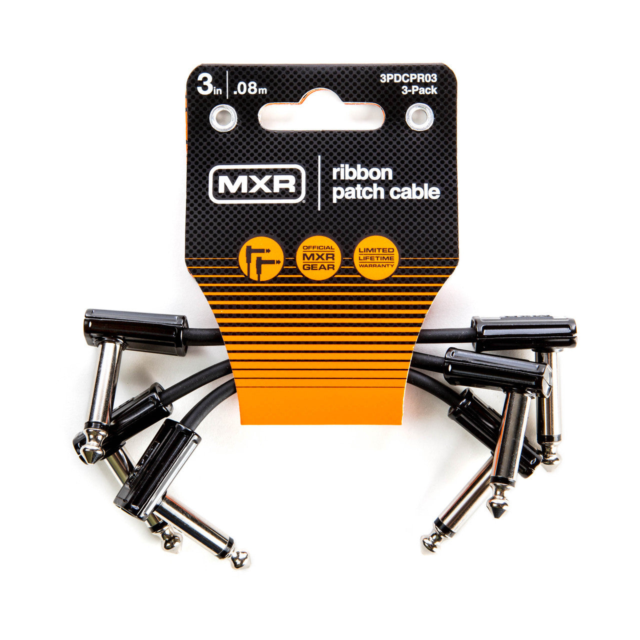 Jim Dunlop MXR 3PDCPR03 3in FLAT RIBBON Guitar Effect Patch Cable Pack of 3pcs - Reco Music Malaysia