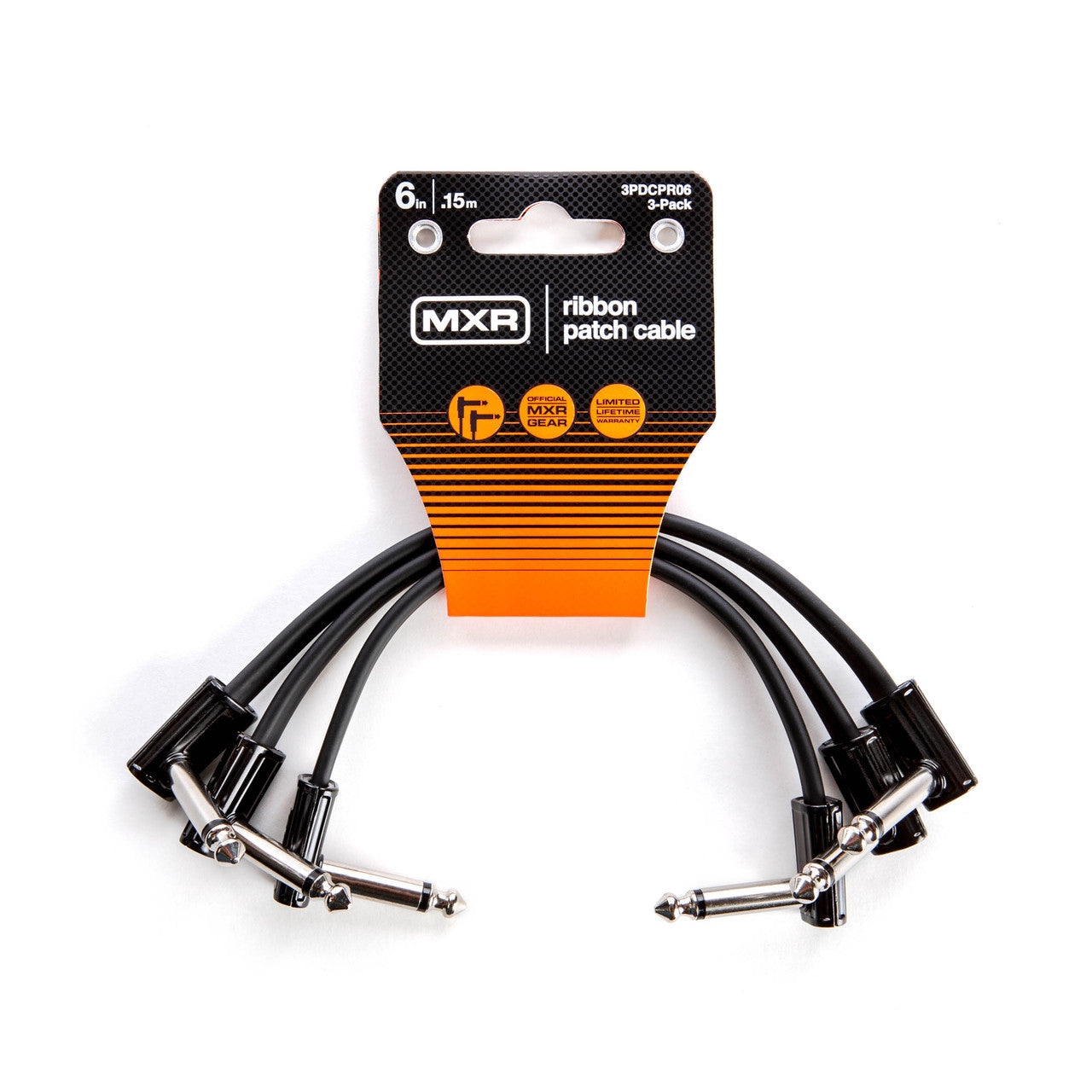 Jim Dunlop MXR 3PDCPR06 6in FLAT RIBBON Guitar Effect Patch Cable Pack of 3pcs - Reco Music Malaysia