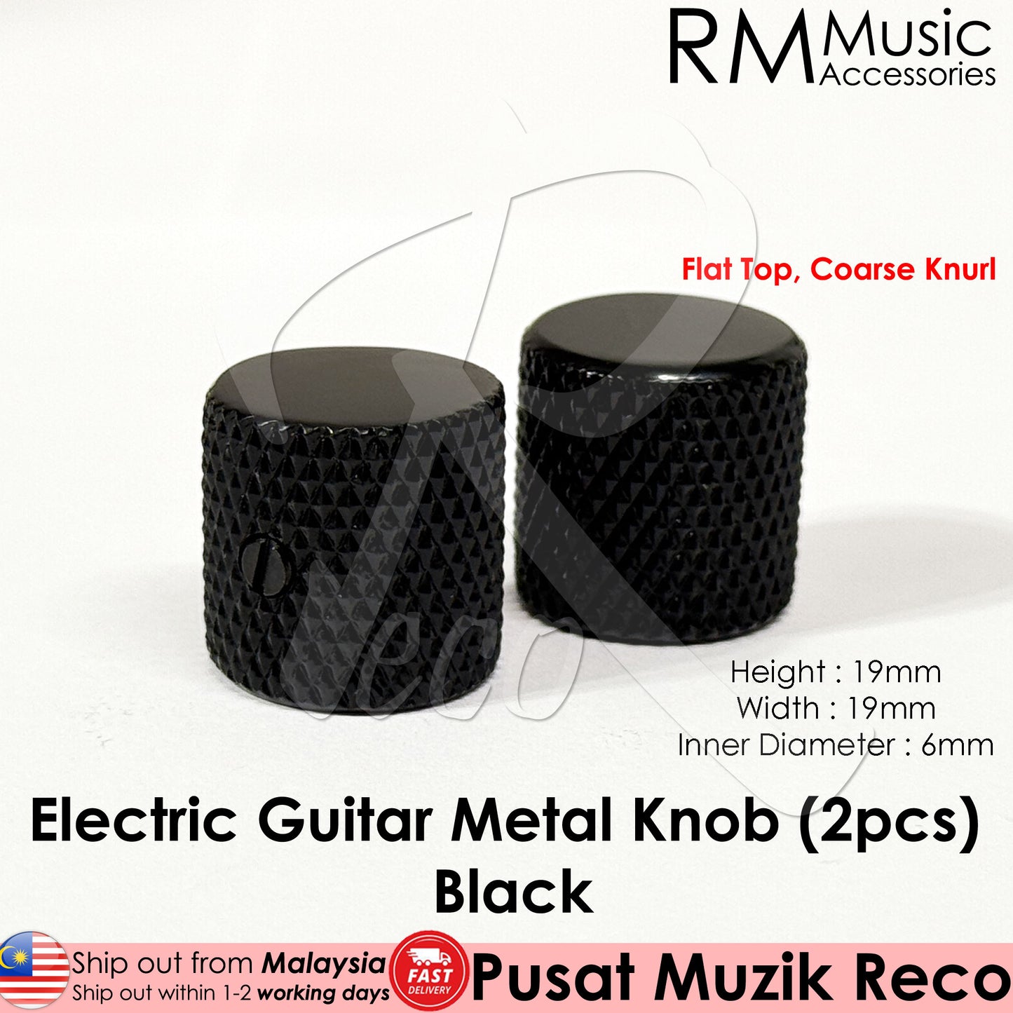 RM HQ Electric Guitar Metal Knob Volume Tone Control Knob