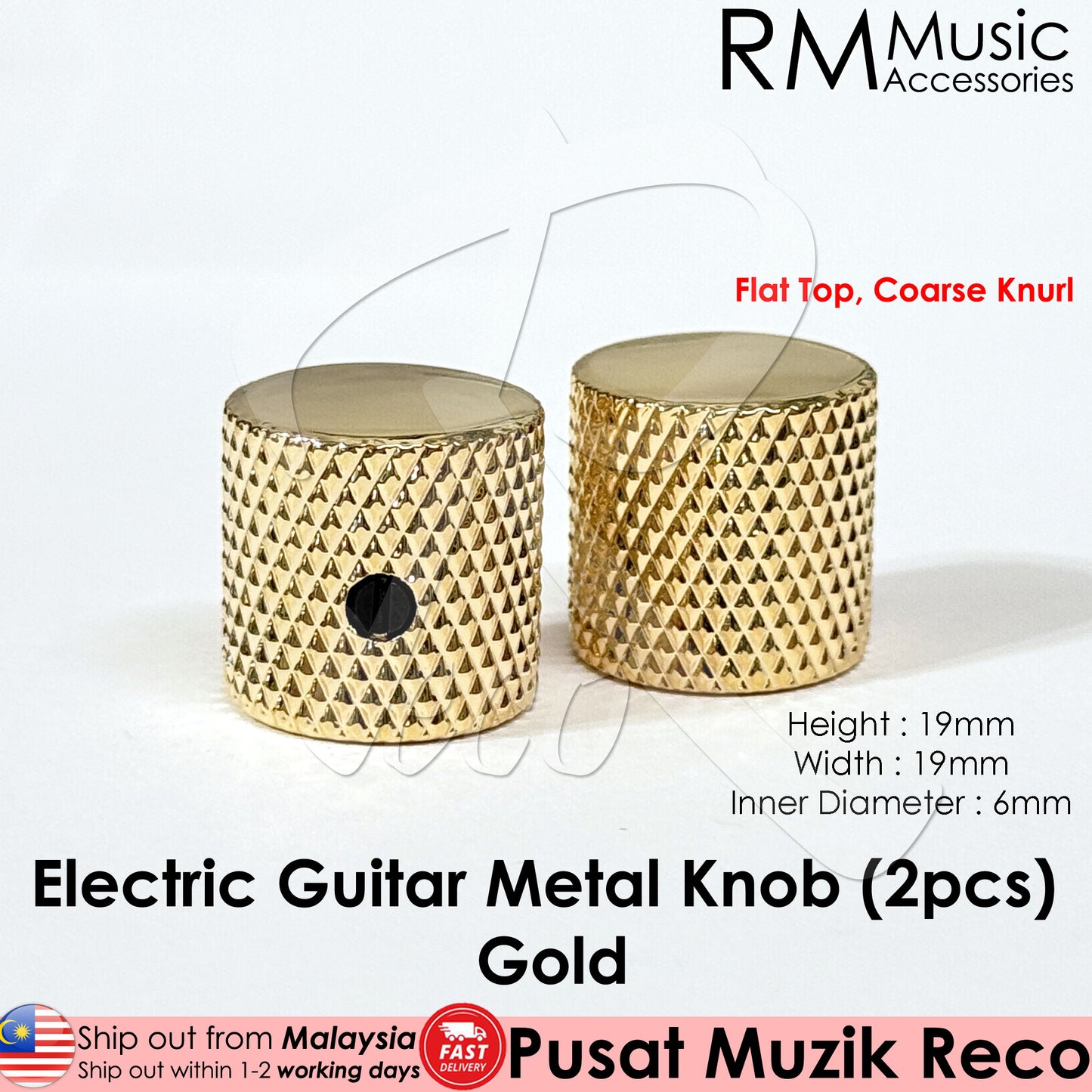 RM HQ Electric Guitar Metal Knob Volume Tone Control Knob