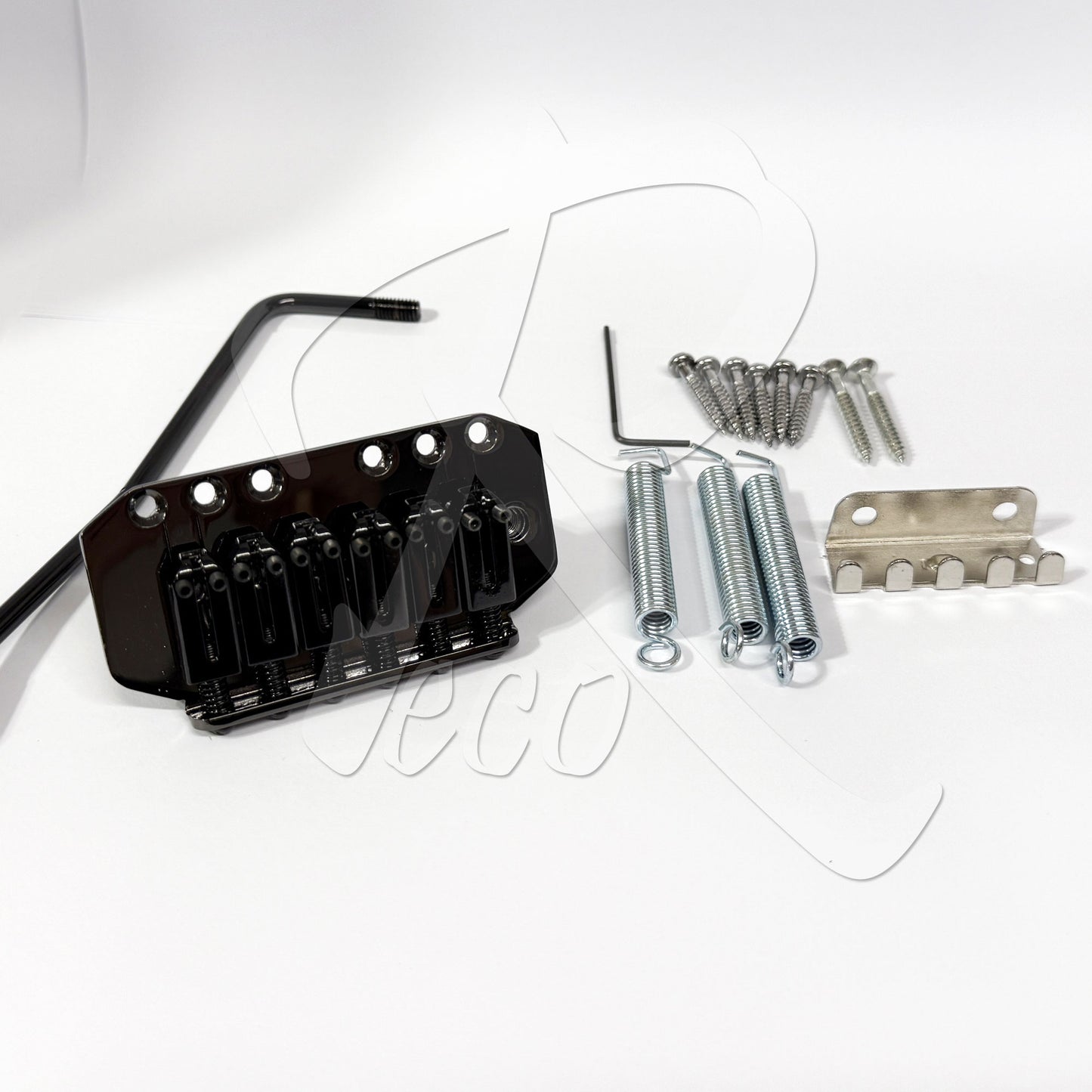 RM RT1499 IB Electric Guitar Tremolo Bridge System Set Chrome / Black - Reco Music Malaysia