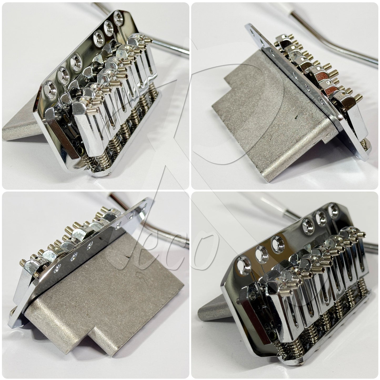 RM RT1499 IB Electric Guitar Tremolo Bridge System Set Chrome / Black - Reco Music Malaysia