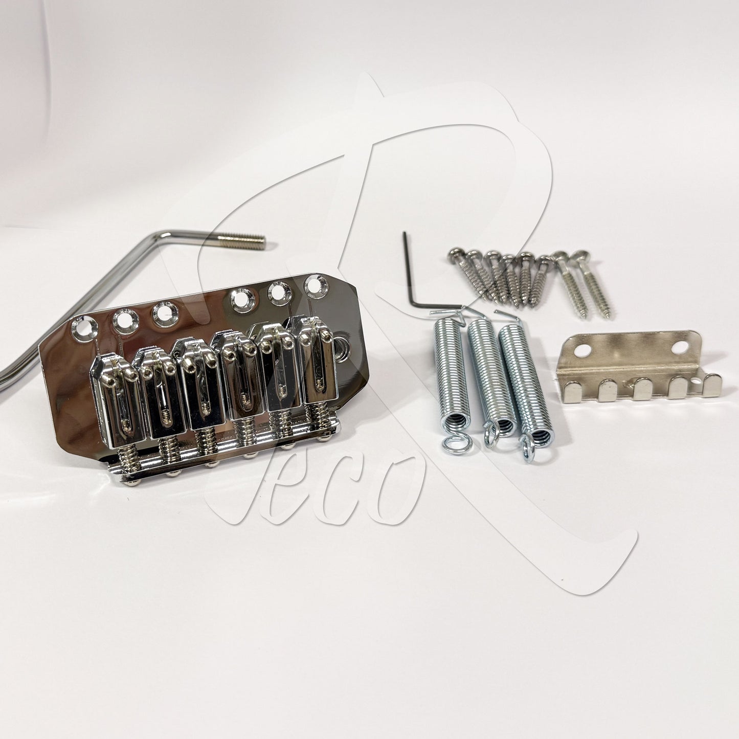 RM RT1499 IB Electric Guitar Tremolo Bridge System Set Chrome / Black - Reco Music Malaysia