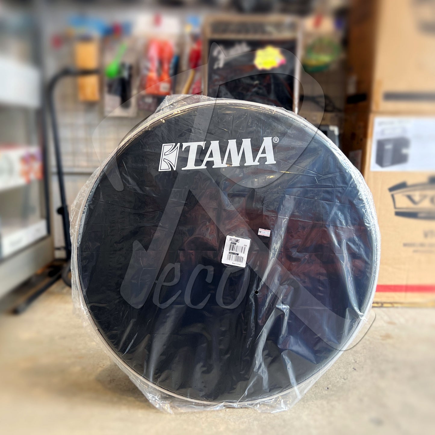 TAMA BK22BMWS Bass Drum Front Head 22in Black w Logo