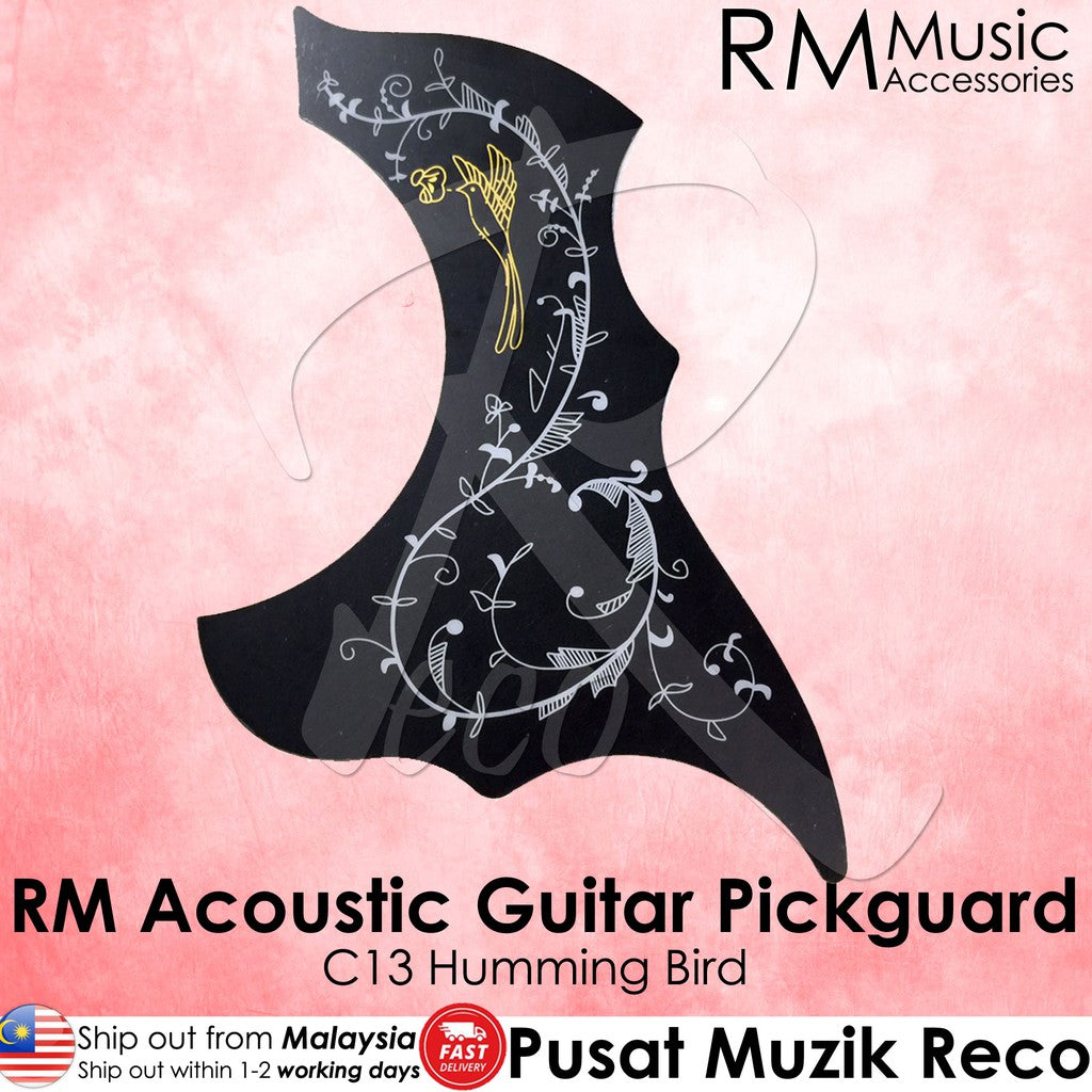 RM C13 Acoustic Guitar Pickguard, Humming Bird - Reco Music Malaysia