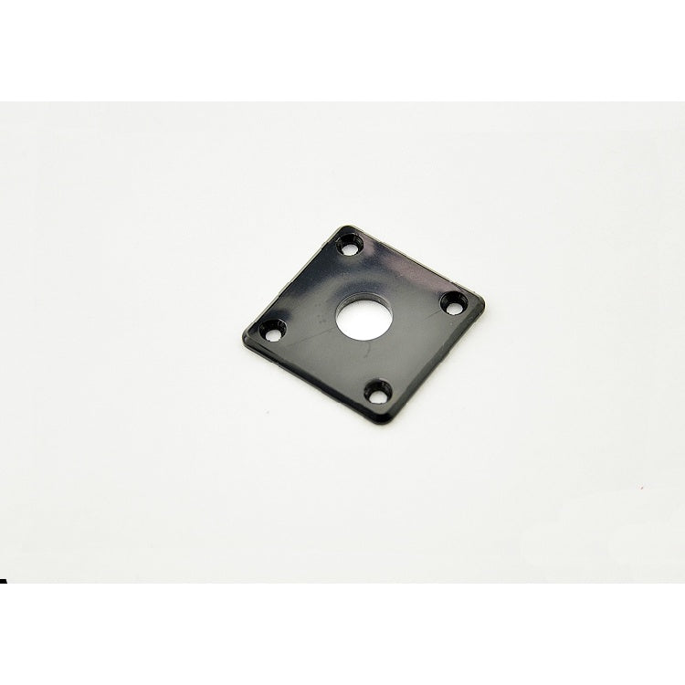 RM Plastic Square / Rectangular Electric Guitar Jack Plate Black / Creme Color