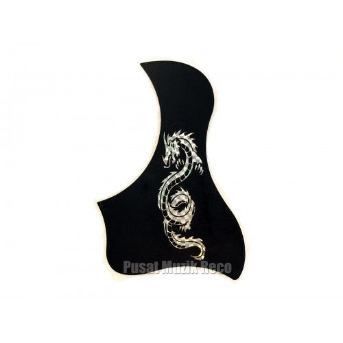 RM D12 Acoustic Guitar Pickguard, Silver Dragon - Reco Music Malaysia