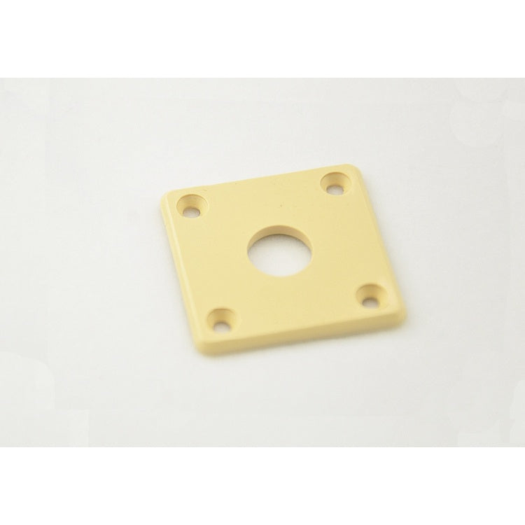 RM Plastic Square / Rectangular Electric Guitar Jack Plate Black / Creme Color