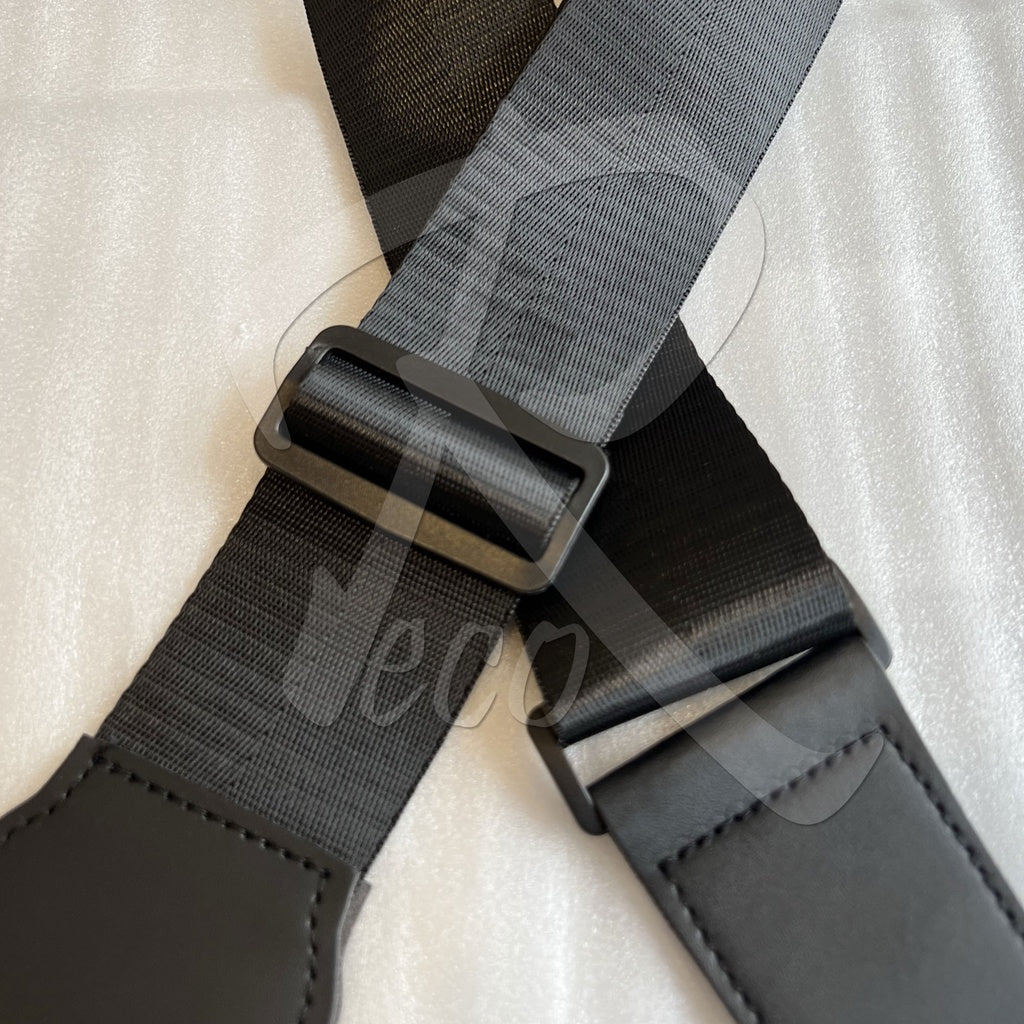 RM Basic Black Acoustic Electric Guitar Strap Seatbelt Material - Reco Music Malaysia