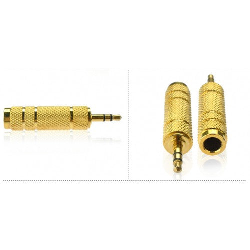 【2PCS】RM Gold Plated 3.5mm to 6.5mm Jack Converter Plug Stereo Audio Adapter - Reco Music Malaysia