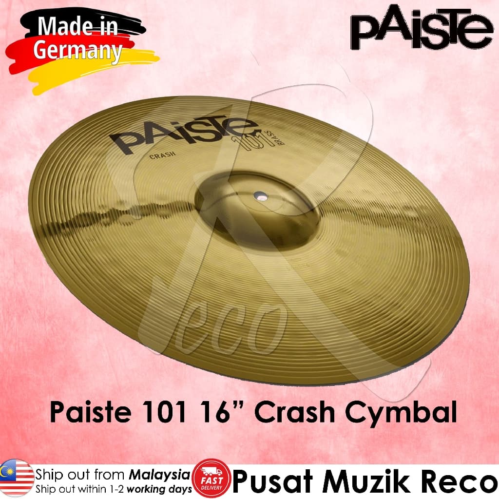 *Paiste 16" 101 Brass Crash Cymbal, 16 inch - Reco Music Malaysia