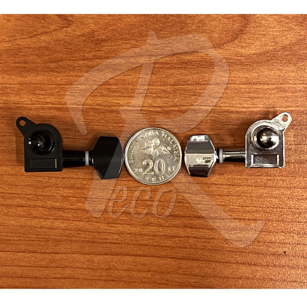 RM Acoustic Electric Guitar SINGLE Machine Head Tuning Peg (Black / Chrome / Gold) - Reco Music Malaysia