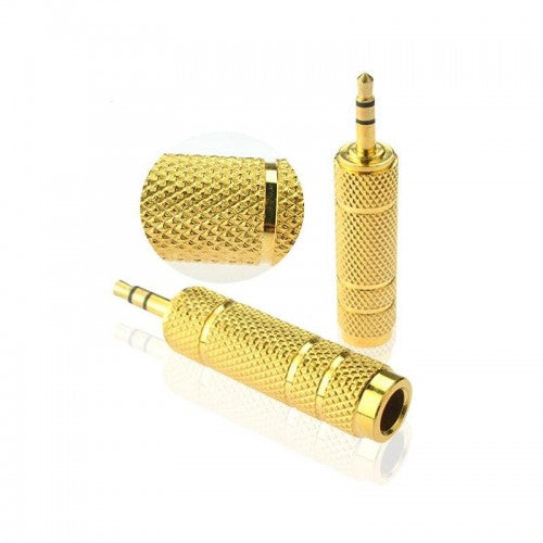 【2PCS】RM Gold Plated 3.5mm to 6.5mm Jack Converter Plug Stereo Audio Adapter - Reco Music Malaysia
