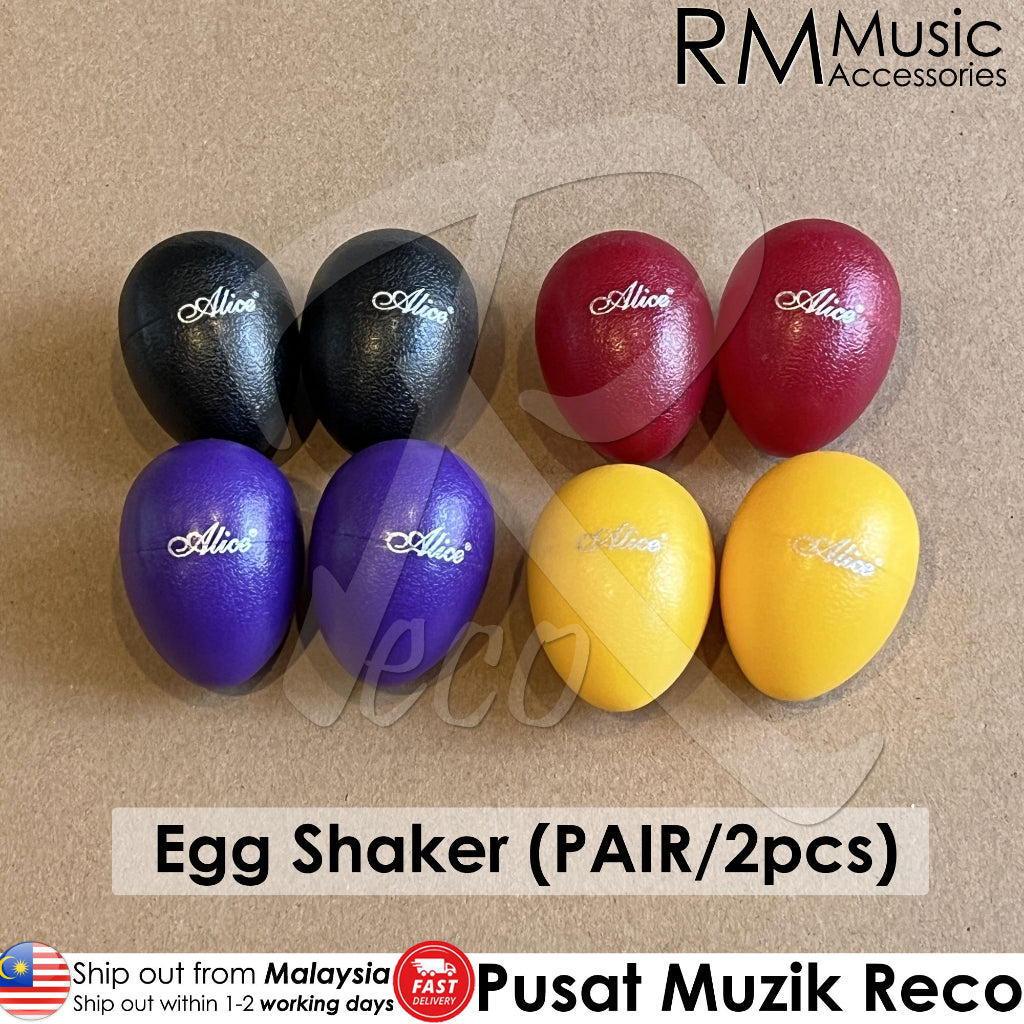 RM Color Egg Shaker Maracas Percussion (2pcs / PAIR) - Reco Music Malaysia
