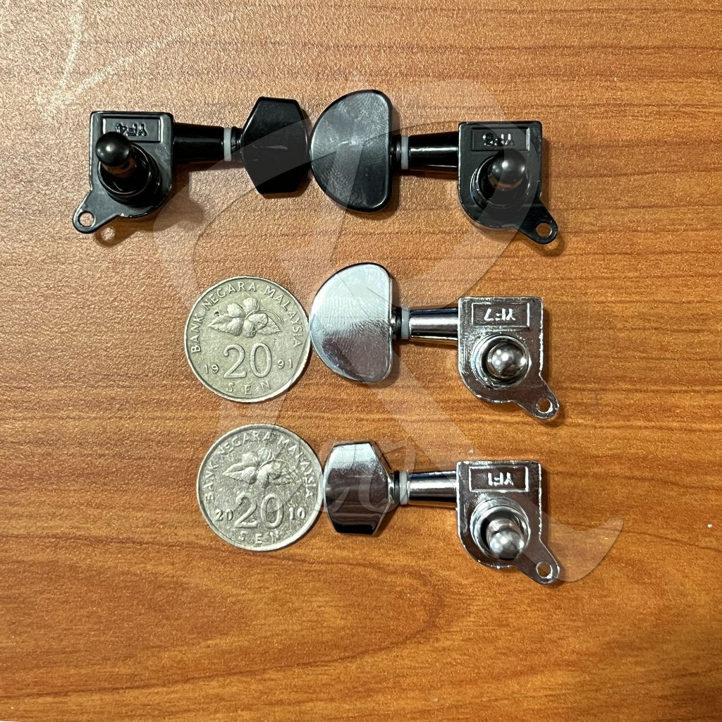 RM Acoustic Electric Guitar SINGLE Machine Head Tuning Peg (Black / Chrome / Gold) - Reco Music Malaysia