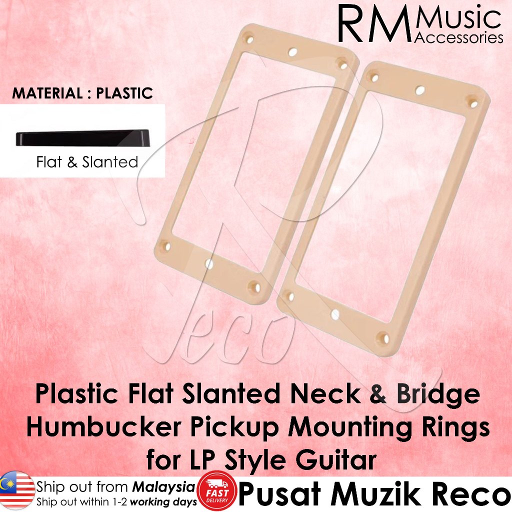 RM 7C-3696 Electric Guitar Humbucker Guitar Pickup Rings Neck and Bridge FLAT SLANTED