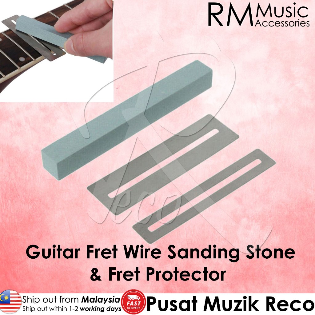 RM Guitar Fretboard Fret Wire Sanding Stone & Fret Protector - Reco Music Malaysia