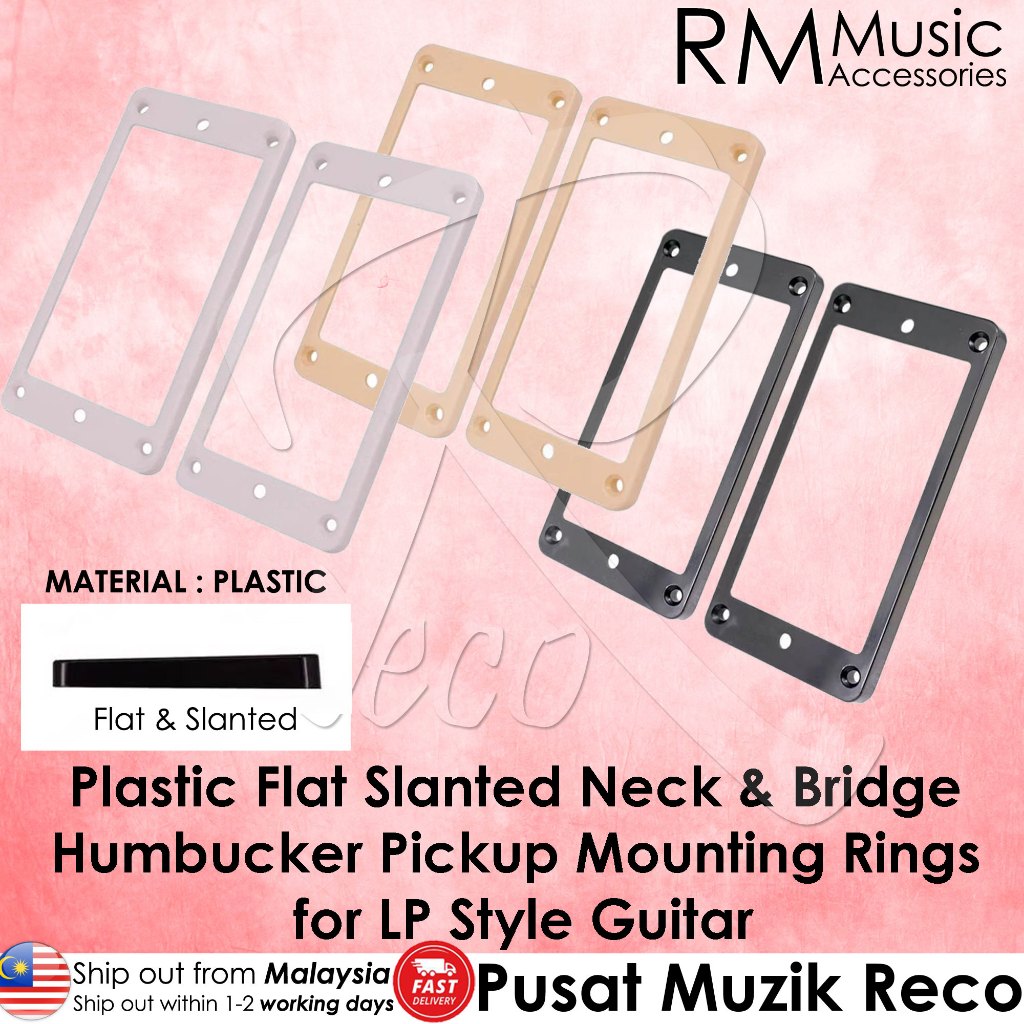 RM 7C-3696 Electric Guitar Humbucker Guitar Pickup Rings Neck and Bridge FLAT SLANTED - Reco Music Malaysia