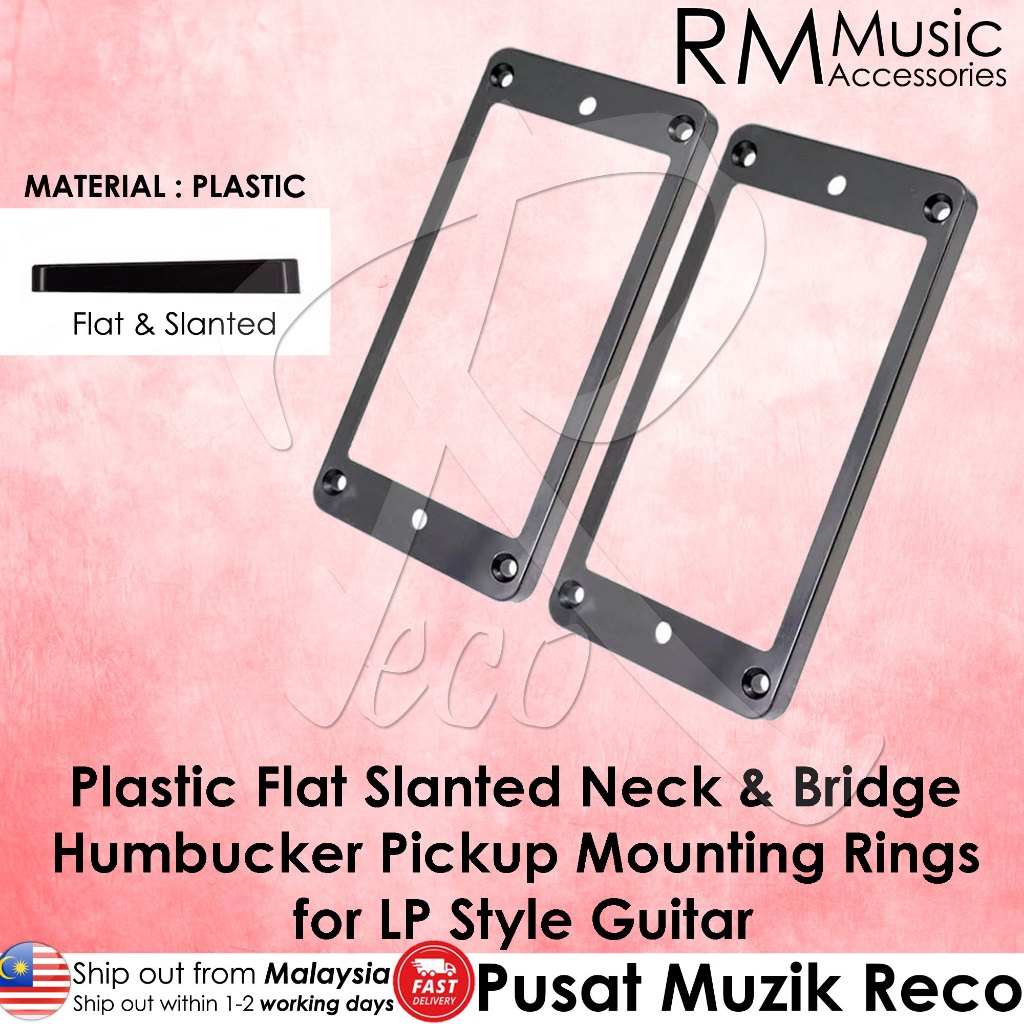 RM 7C-3696 Electric Guitar Humbucker Guitar Pickup Rings Neck and Bridge FLAT SLANTED