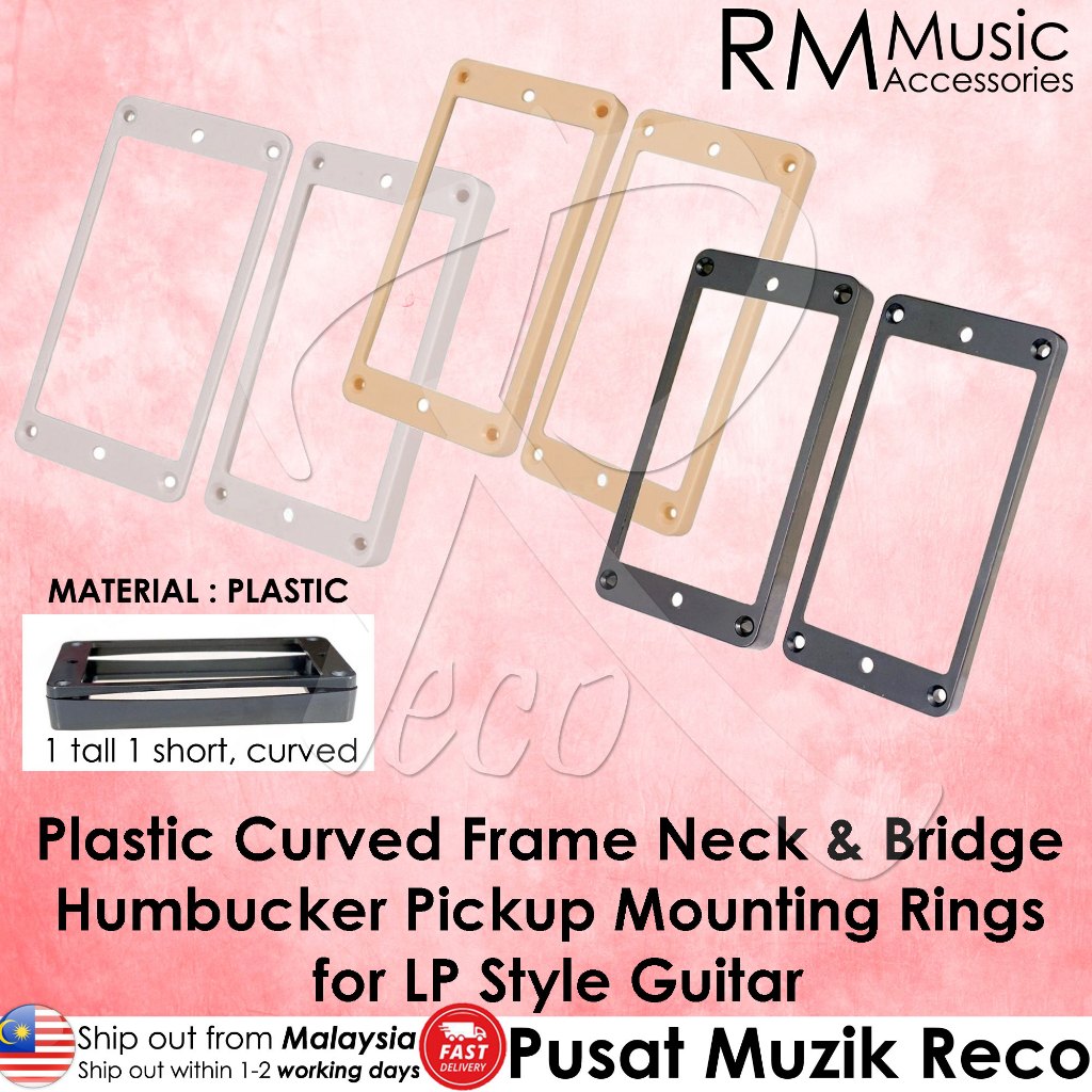 RM 7C-3698 Epiphone Les Paul Humbucker Pickup Ring Set Neck & Bridge Curved