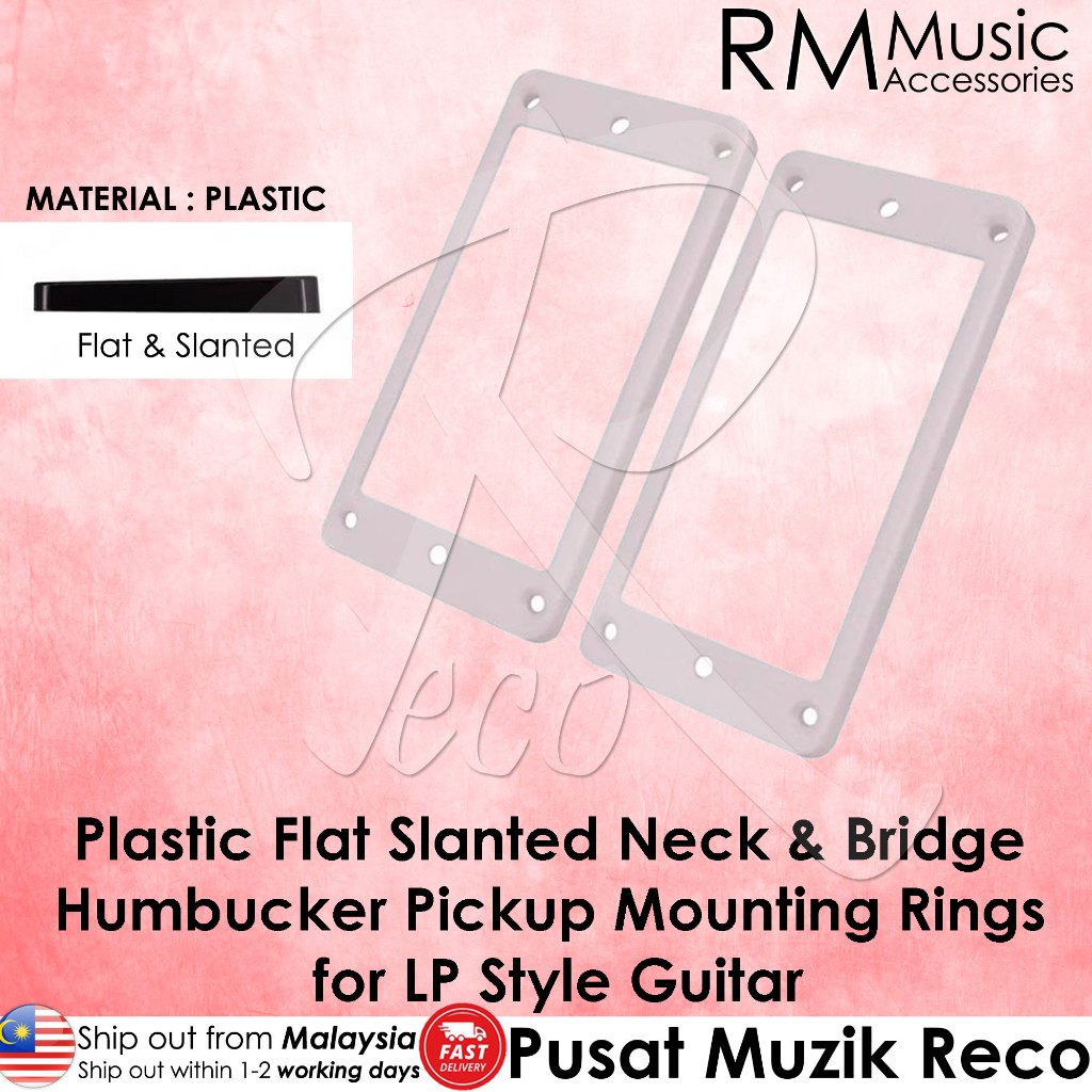 RM 7C-3696 Electric Guitar Humbucker Guitar Pickup Rings Neck and Bridge FLAT SLANTED