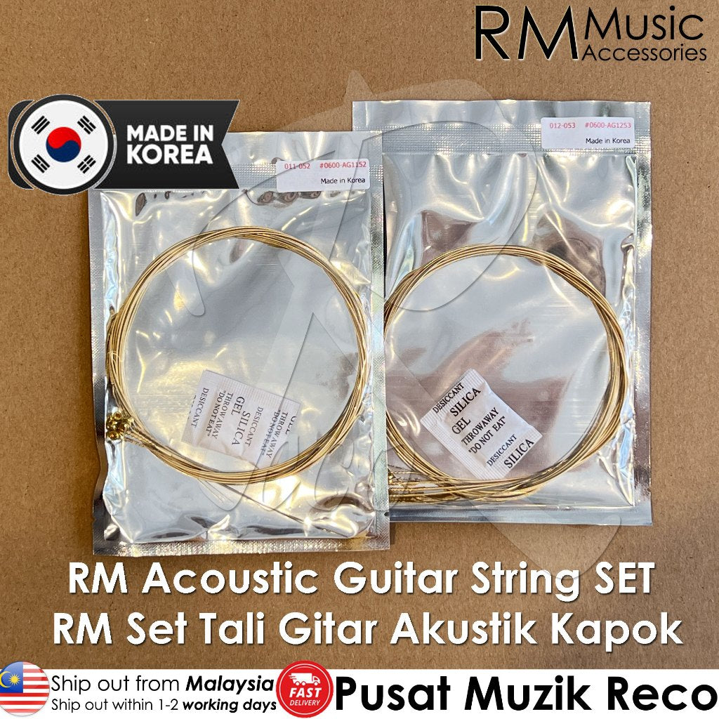 【KOREA】RM 0600-AG1152 / 0600-AG1253 Acoustic Guitar String SET - Reco Music Malaysia