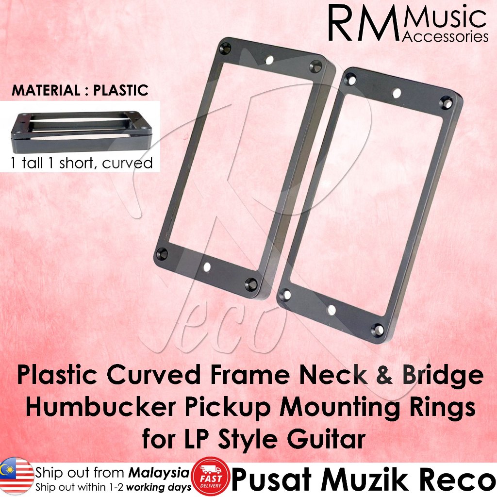 RM 7C-3698 Epiphone Les Paul Humbucker Pickup Ring Set Neck & Bridge Curved