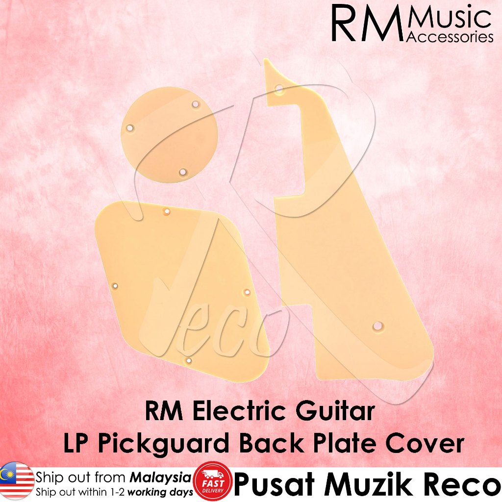 RM RLP100 3pcs Electric Guitar LP Pickguard Cavity Cover Switch Cover Black