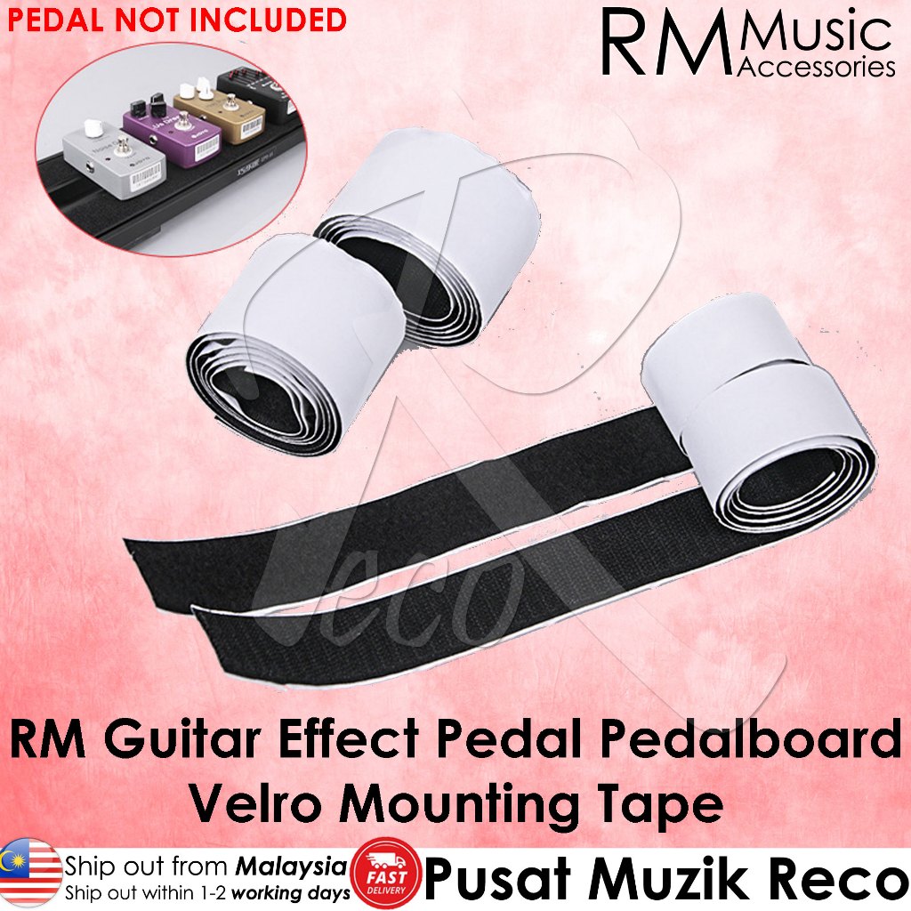2pcs RM Guitar Effects Pedal Board Mounting Tape Hook And Loop Pedalboard 5cmx1M Strong Adhesive - Reco Music Malaysia
