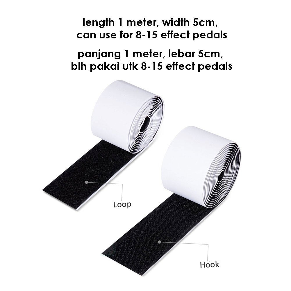2pcs RM Guitar Effects Pedal Board Mounting Tape Hook And Loop Pedalboard 5cmx1M Strong Adhesive - Reco Music Malaysia