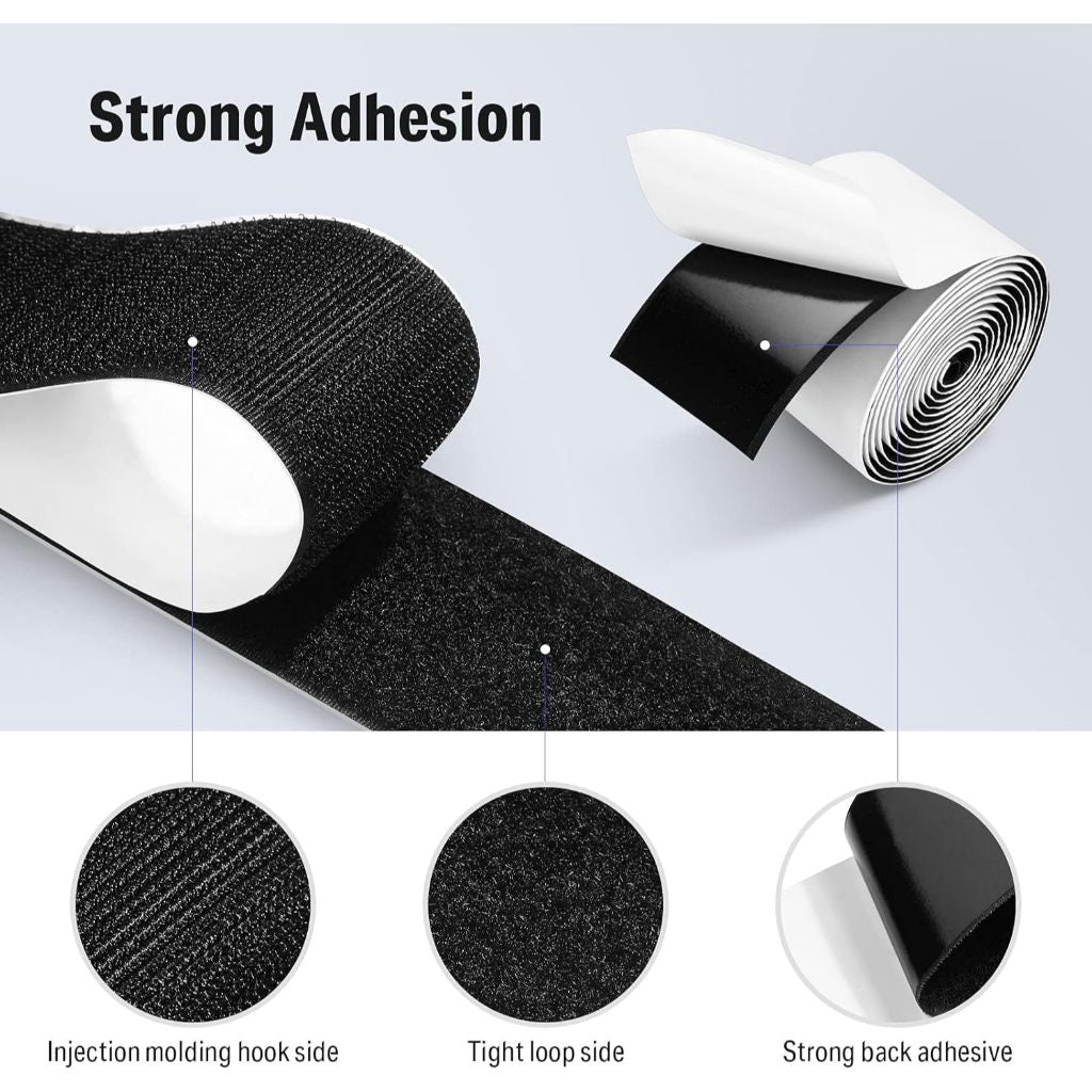 2pcs RM Guitar Effects Pedal Board Mounting Tape Hook And Loop Pedalboard 5cmx1M Strong Adhesive - Reco Music Malaysia