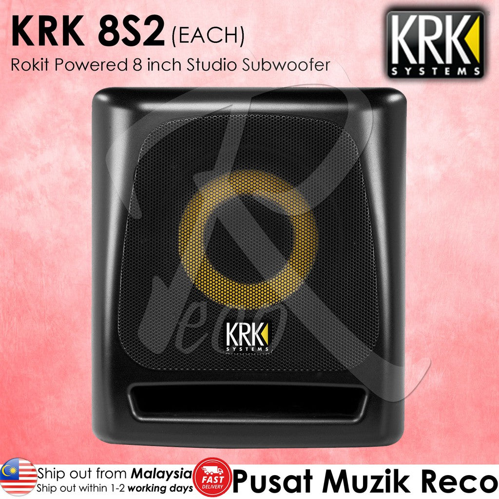 KRK 8S2 Rokit Powered 8 inch Studio Subwoofer - Reco Music Malaysia