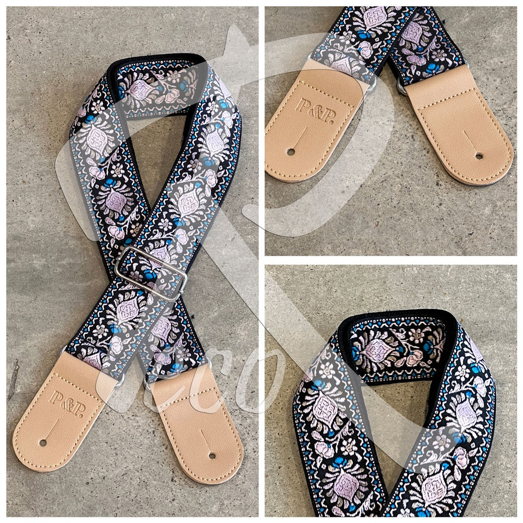 RM Acoustic Electric Bass RETRO Design BRAIDED Cotton Guitar Strap - Reco Music Malaysia
