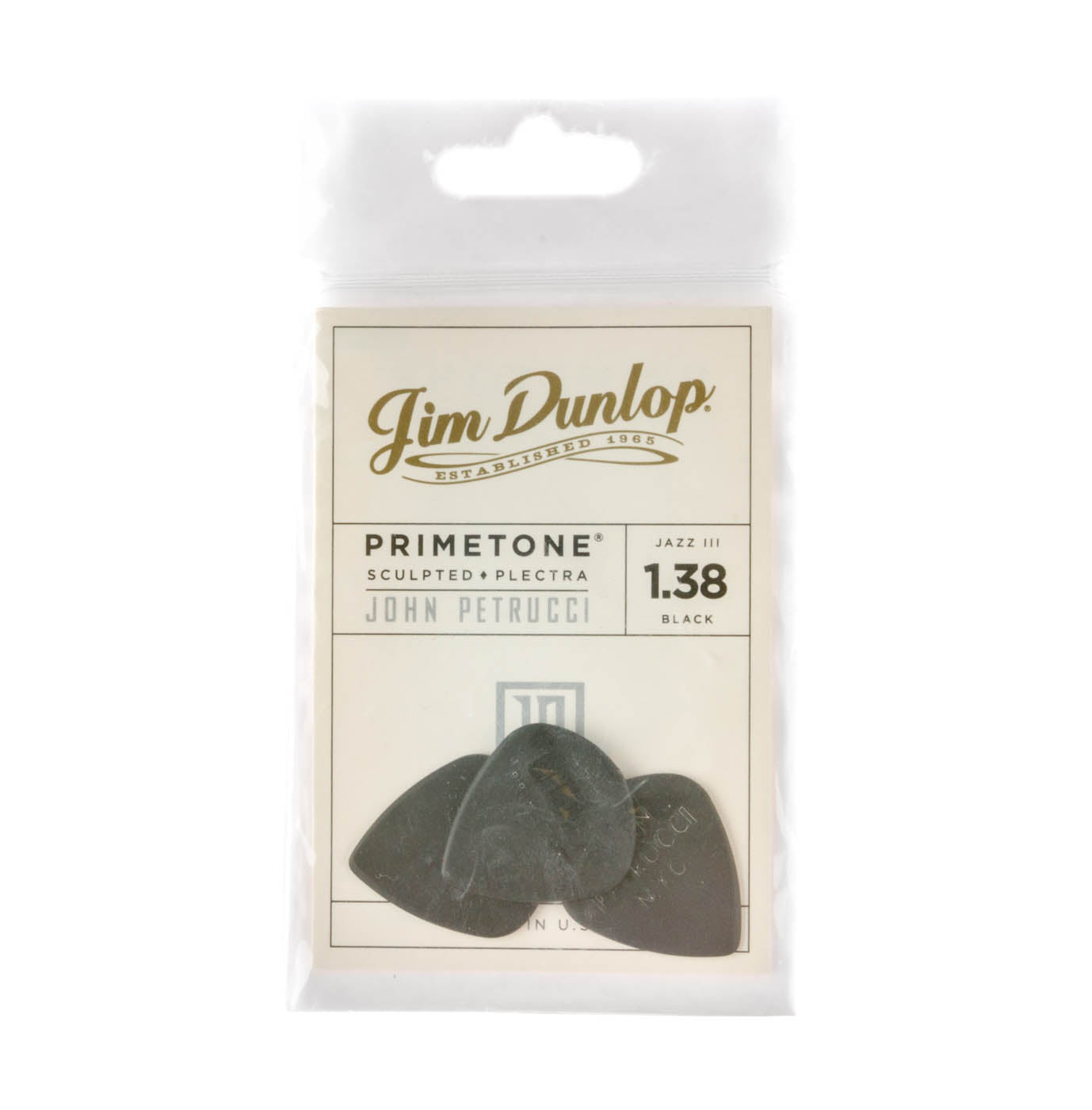 Jim Dunlop 518PJP John Petrucci Primetone Jazz III 1.38mm Guitar Picks (3pcs) | Reco Music Malaysia