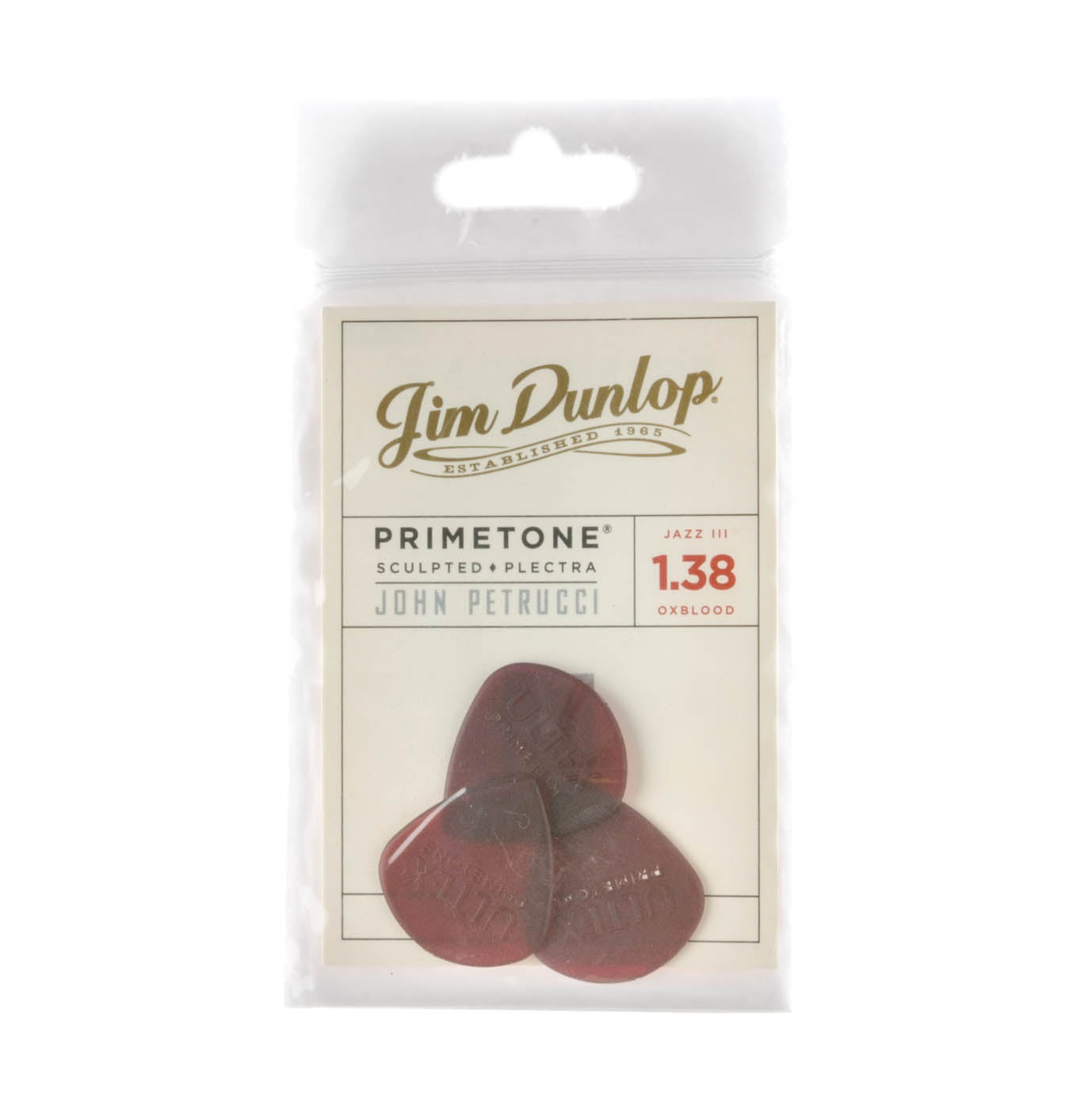 Jim Dunlop 518PJP John Petrucci Primetone Jazz III 1.38mm Guitar Picks (3pcs) | Reco Music Malaysia