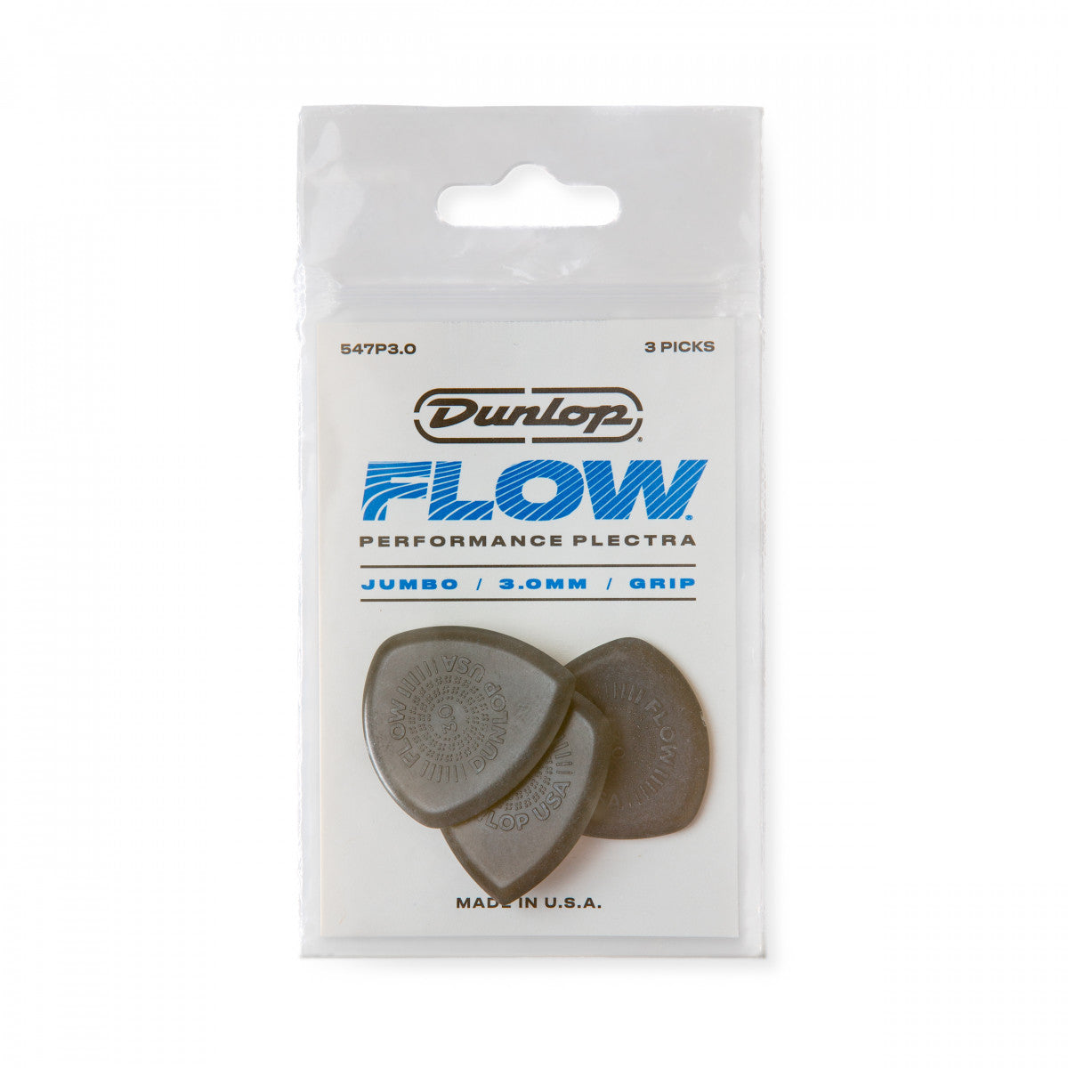 Dunlop 547P3.0 Flow Jumbo Grip Guitar Picks Pack - Reco Music Malaysia