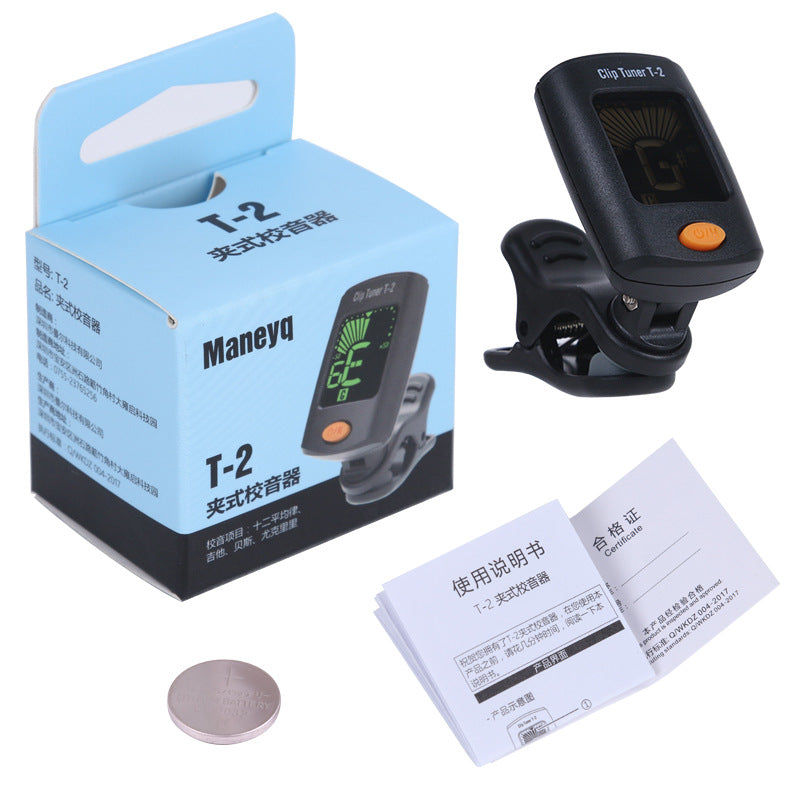 RM T-2 Chromatic Clip On Tuner Guitar Bass Ukulele - Reco Music Malaysia