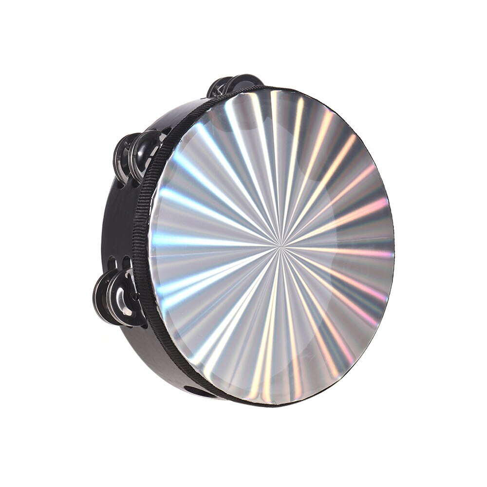 RM 8 Inch Wooden Radiant Tambourine with Skin Double Row Jingles | Reco Music Malaysia